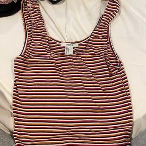 Forever 21 striped and multicolor tank top